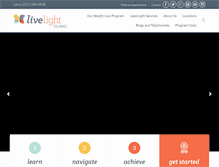 Tablet Screenshot of livelightclinic.com